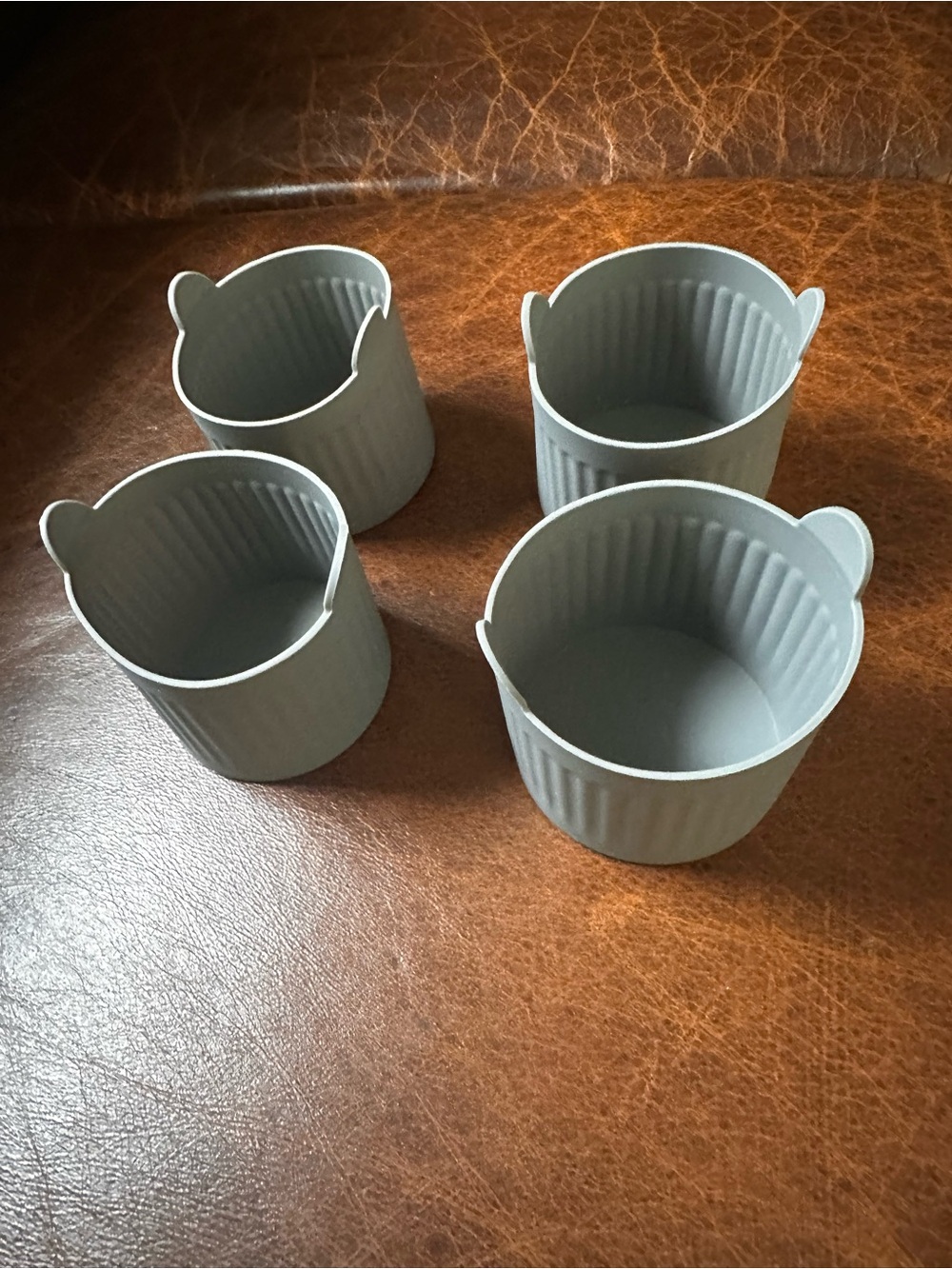 Silicone Ramekin Baking Cups – Gray, Set of 4